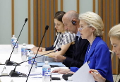 Ursula von der Leyen meets Keidanren Chairman Yoshinobu Tsutsui in Tokyo