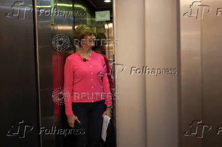 Chilean presidential candidate Evelyn Matthei campaigns for the upcoming presidential election, in Santiago