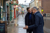 Canada?s Prime Minister Mark Carney campaigns in Quebec City Quebec