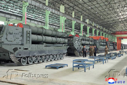 North Korea's leader Kim tours military equipment facility
