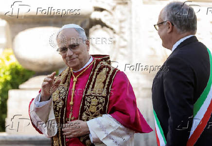 Pope Leo XIV visits Campidoglio (Capitoline Hill) in Rome
