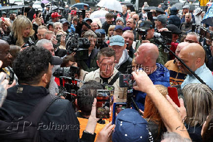 Anti-immigration activist Stephen Yaxley-Lennon at Westminster Magistrates' Court, in London