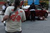 Protest against federal immigration sweeps, in Los Angeles