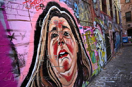 Mural of Erin Patterson in Melbourne