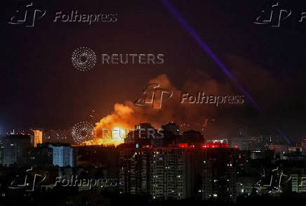 Russian drone and missile strike in Kyiv