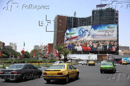 Billboards in Tehran following US strikes on Iran
