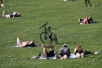 O dia da independência de 4 de julho é comemorado no Central Park Great Lawn.