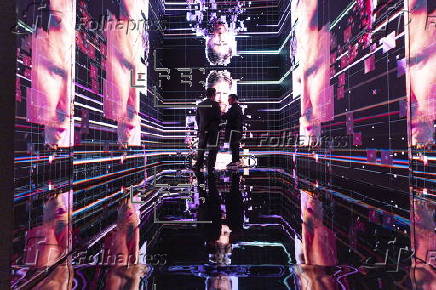 Preview of Christie's auction featuring Refik Anadol's digital artwork on Lionel Messi