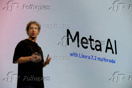 FILE PHOTO: Meta CEO Mark Zuckerberg is shown at a company event in California