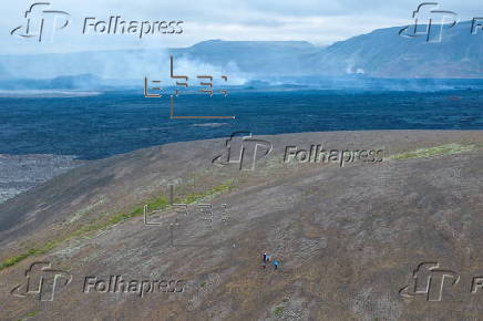 Volcano eruption near Grindavik