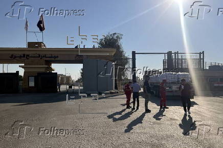 Aid trucks cross through Rafah border at Egypt's crossing with Gaza