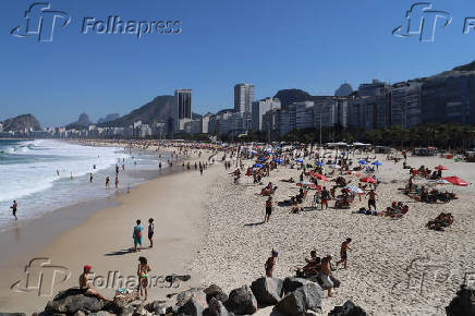 Movimentação nas praias do Rio de Janeiro.