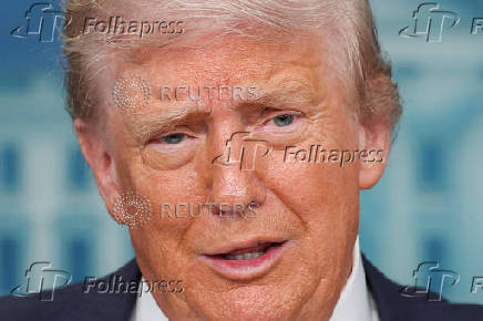 U.S. President Trump meets members of the media at the White House in Washington, D.C