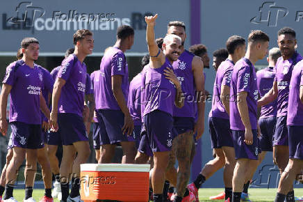 Treino do Corinthians aberto para a imprensa no CT Dr. Joaquim Grava