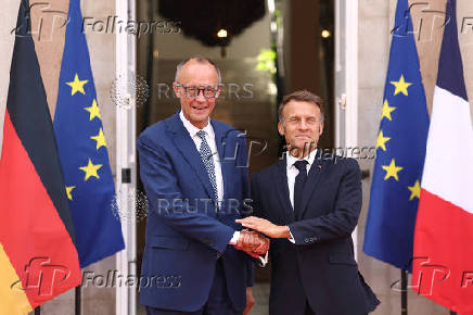 France's Macron and Germany's Merz attend a Franco-German cabinet meeting in Toulon