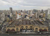 Mercado Municipal na região central de São Paulo