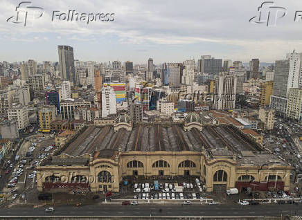 Mercado Municipal na região central de São Paulo