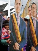 Closing campaign event for Ecuador's President and presidential candidate for reelection, Daniel Noboa, in Quito