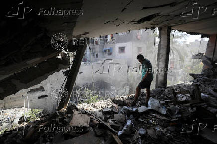 Aftermath of an Israeli strike in Jabalia
