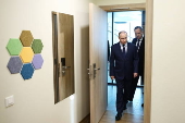 Russian President Vladimir Putin visits the Bauman Moscow State Technical University