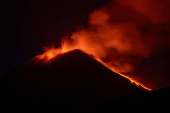 Lava flows from Mount Etna