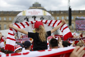 DFB Cup - VFB Stuttgart celebrate winning DFB Cup