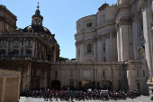 Pope Leo XIV meets the participants of Giro d'Italia at the Vatican