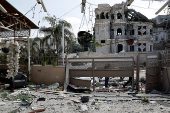 Aftermath of missile attack from Iran on Israel