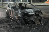 Pos Athletiba - carro incendiado