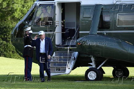 US president Trump returns to White House from weekend in New Jersey