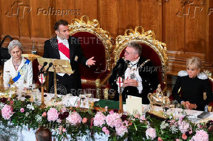 French President Macron visits Britain