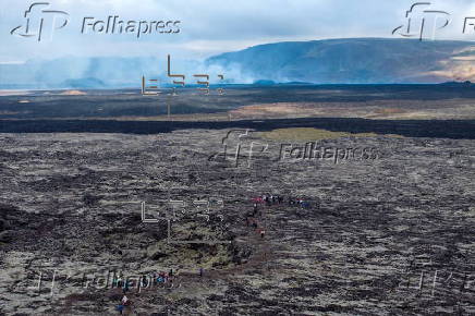 Volcano eruption near Grindavik