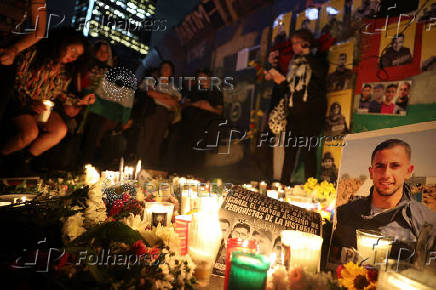 Mexican journalists protest against the killing of Al Jazeera journalists in Gaza