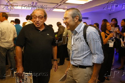 Ruy Castro e Matinas Suzuki no evento Folha 95 Anos