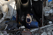 Aftermath of an Israeli strike on a house, in Khan Younis