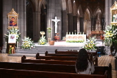 A mass is held in honor of Pope Francis