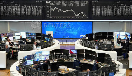 German share price index DAX graph is pictured at the stock exchange in Frankfurt