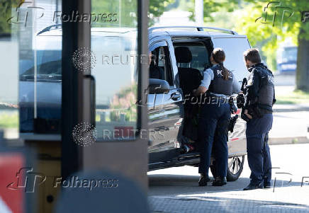 German police conduct random checks at the German-Swiss border in Weil am Rhein