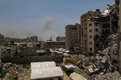 Israeli air strike in the west of Gaza City