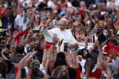 Pope Leo XIV leads prayer vigil in St. Peter?s square at the Vatican