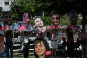 Protest demanding the immediate release of hostages who were kidnapped during the deadly October 7 attack, in Tel Aviv