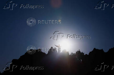 People celebrate the summer solstice at the Kokino megalithic observatory