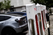 Electric car charging station in Berlin