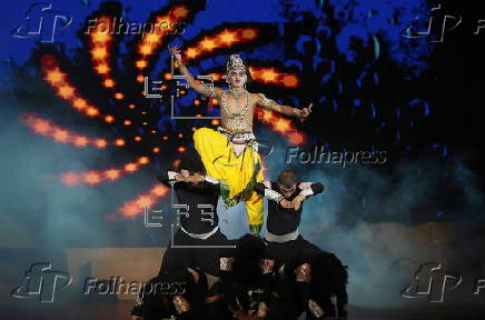 Dance drama in New Delhi prior Hindu festival Janmashtami marking Lord Krishna's birth