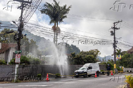 Rompimento de Tubulação de Água na Região Serrana do Rio de Janeiro