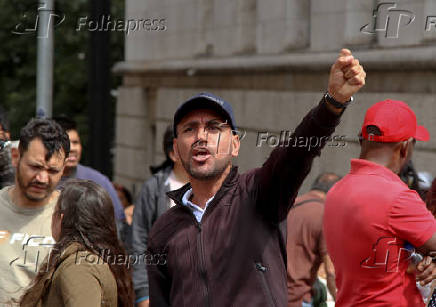 Protesto de Ambulantes em frente à Prefeitura de São Paulo