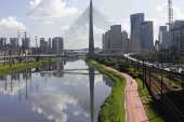 Vista da ponte estaiada Octávio Frias de Oliveira