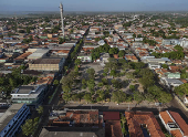 Vista de drone da cidade de Pinheiro (MA)