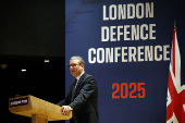 Britain's Prime Minister Keir Starmer at London Defence Conference