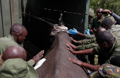 KWS rangers translocate endangered black rhinos from the Ol Pejeta Conservancy to establish a new breeding population at the Segera Conservancy in Laikipia